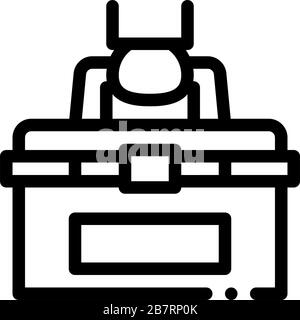 Werkzeuge für die Darstellung der Vektorkontur des Reparatursymbols Stock Vektor