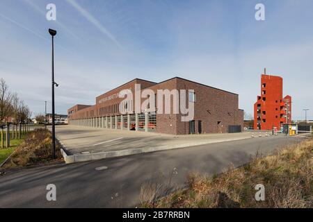 Krefeld - Blick auf Haupt- und Rettungsstation (deutsch: Hauptfeuer- und Rettungswache), Nordrhein-Westfalen, Deutschland, 15.03.2020 Stockfoto