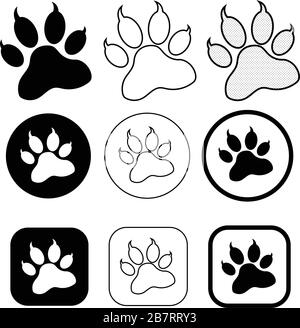 Einfaches Symbol für Tierpfote Stock Vektor