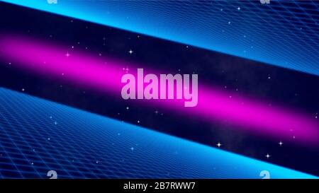 Abstrakter Hintergrund mit Sternen und Strahlen. Abstraktes Raster im Retro-Stil Stockfoto