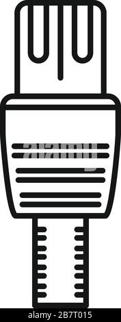 Symbol für LAN-Kabel. Outline lan-Kabelvektor-Symbol für Webdesign isoliert auf weißem Hintergrund Stock Vektor