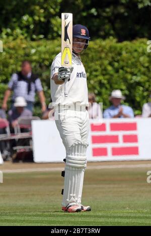 Tom Westley aus Essex CCC feiert ein halbes Jahrhundert, 50 Runs Stockfoto