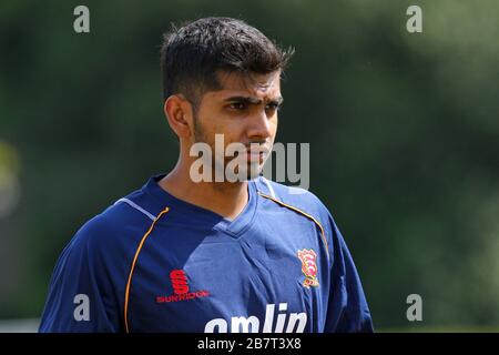 Essex CCC Loan Signing (von Middlesex) Ravi Patel blickt am ersten Tag vor dem Spiel Stockfoto