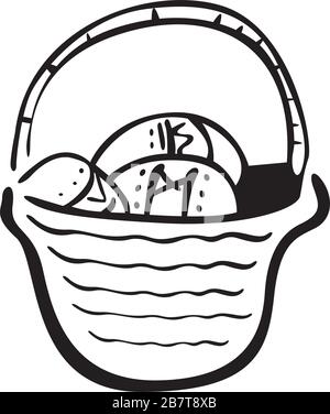 Osternest mit Ostereiern Stock Vektor