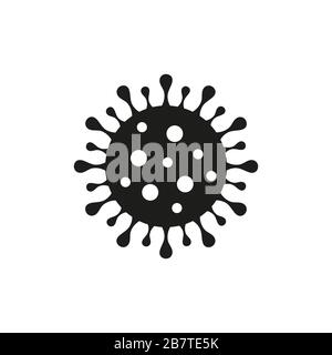 Coronavirus Bakterium Cell Icon, 2019-nCoV Roman Coronavirus Bakterien. Stock Vektor