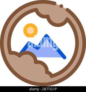 Abbildung: Vektorkontur Des Symbols Für Schäden Am Augapfel Stock Vektor