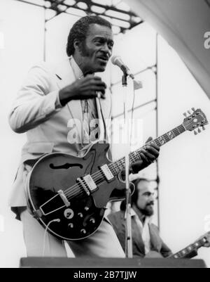 Chuck Berry, Capital Jazz Festival, London, 1979. Stockfoto