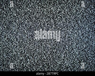 Statisches Rauschen auf dem abgedämpften analogen fernsehbildschirm Stockfoto