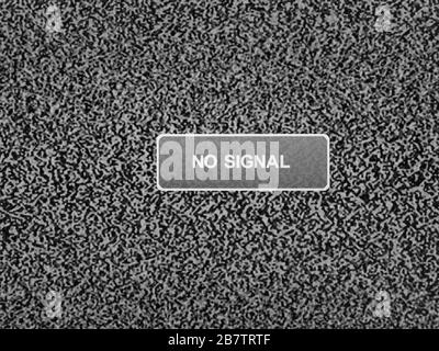 Statisches Rauschen auf dem deaktivierten analogen fernsehbildschirm ohne Signal Stockfoto
