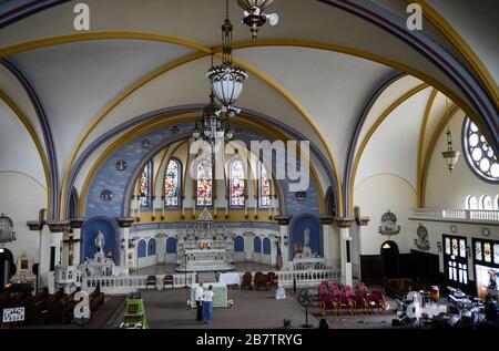 USA Chicago, South Side, Washington Park, St. Anselm katholische Kirche Stockfoto