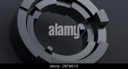 Abstraktes 3D-Rendering, moderner Hintergrund, Grafikdesign Stockfoto