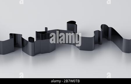 Abstraktes 3D-Rendering, Hintergrunddesign, moderne Illustration Stockfoto