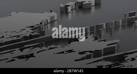 Abstraktes 3D-Rendering, Hintergrunddesign, moderne Illustration Stockfoto