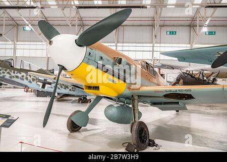 Messerschmitt BF109G-2/trop, RAF Museum, Cosford Stockfoto