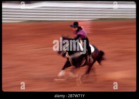 Stamford, Texas USA: Frauen-Lauf-Event bei der jährlichen Texas Cowboy Reunion. ©Bob Daemmrich Stockfoto