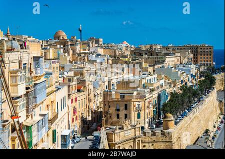 Blick von Valletta, Malta Stockfoto