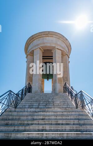 Die Belagerung Bell War Memorial, Valletta, Malta Stockfoto