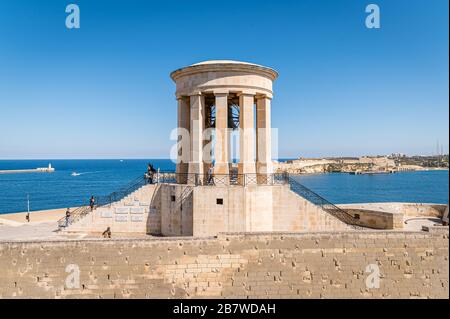 Die Belagerung Bell War Memorial, Valletta, Malta Stockfoto