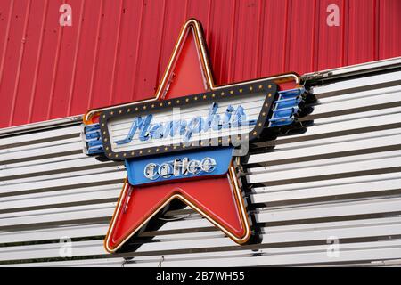 Bordeaux, Aquitanien/Frankreich - 03 07 2020: memphis-kaffeerestaurant-Logo signieren authentische amerikanische Diners wie 50er 60er Jahre Stockfoto