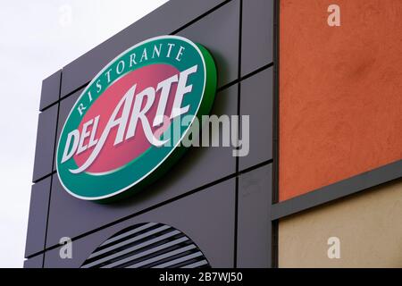 Bordeaux, Aquitanien / Frankreich - 09 24 2019 : ristorante del arte Logo Stockfoto