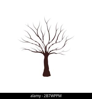 Baumsilhouetten. Vektorgrafiken. - Vektor Stock Vektor