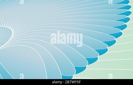 Hintergrunddarstellung von blauen und grünen Blumenblättern in abstraktem Druck. Stockfoto