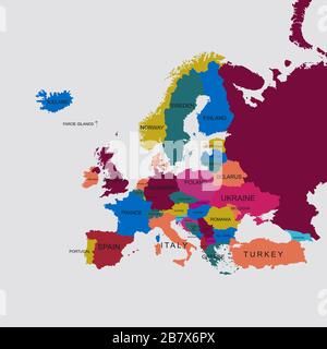 Weltkarte. Grafischer Vektor der europakarte, Vektor Stock Vektor