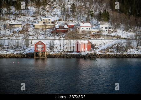 In der Nähe von Finsnes Norwegen vom Netz leben. Stockfoto
