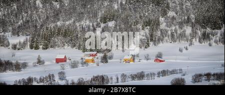 In der Nähe von Finsnes Norwegen vom Netz leben. Stockfoto