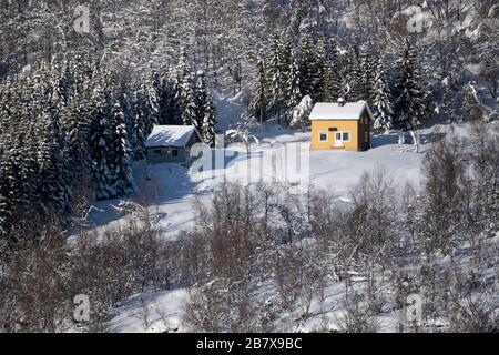In der Nähe von Finsnes Norwegen vom Netz leben. Stockfoto