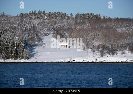 In der Nähe von Finsnes Norwegen vom Netz leben. Stockfoto
