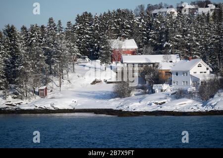In der Nähe von Finsnes Norwegen vom Netz leben. Stockfoto