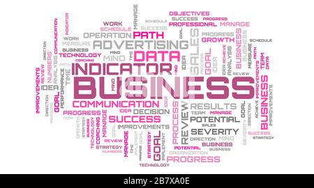 Schöne Wortcollage auf weißem Hintergrund. Hintergrund der Wortwolke Stockfoto