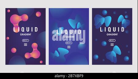 Flüssigkeit und Wellen graden Banner Hintergründe Stock Vektor