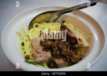 Entenfleisch Nudeln in Kaohsiung, Taiwan Stockfoto