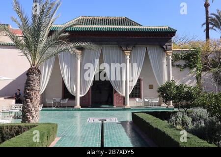 Marrakesch Marokko Der Geheime Garten Stockfoto