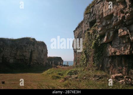 Winspit Quarry, in der Nähe von Worth Matravers, Insel Purbeck, Dorset Stockfoto