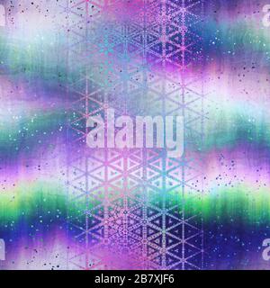 Surreales Overlay-Farbfeld mit Overlay-Muster Stockfoto