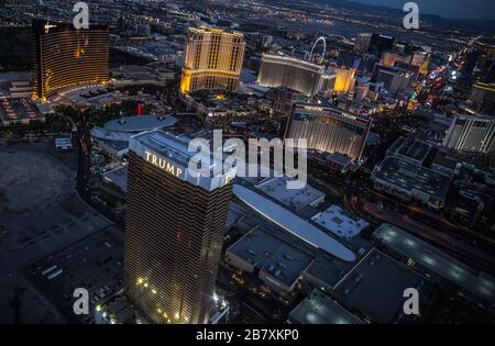 Blick auf Las Vegas, die USA und die Umgebung. Kredit: Charlie Raven/Alamy Stockfoto