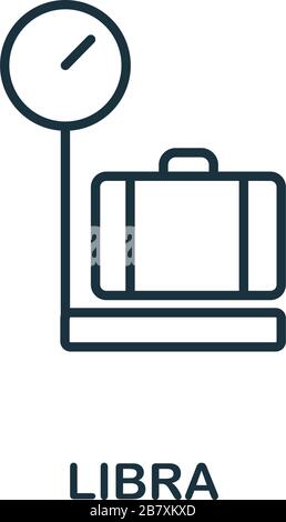 Libra-Symbol aus der Flughafensammlung. Einfaches Libra-Symbol für Vorlagen, Webdesign und Infografiken Stock Vektor