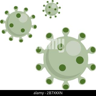 Coronavirus COVID-19-Virus-Symbol. Neuartiger Coronavirus-Ausbruch. Globale Pandemiewarnung. Covid-19-Ausbruch. Isolierte Vektorgrafiken. Stock Vektor