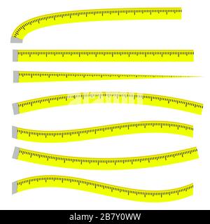 Hand Holding Roulette Construction Tool. Symbol für Tape für industrielle Messungen auf weißem Hintergrund isoliert Stock Vektor