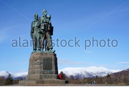 Commando war Memorial, das den britischen Commando Forces of World war II, Spean Bridge, Schottland, gewidmet ist Stockfoto
