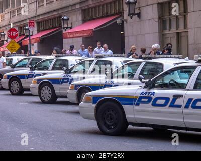 MTA-Polizeikreuzer in New York City Stockfoto