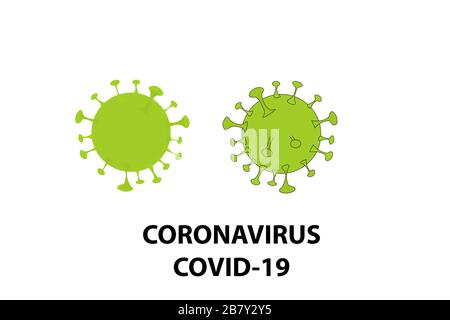 Vektordarstellung des Coronavirus kovid 19, abstrakte isolierte Zeichnung des Coronavirus. Stock Vektor