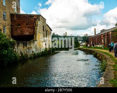 Das Weavers Triangle in Burnley am Leeds Liverpool Canal in Lancashire England Stockfoto