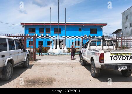 dh WEWAK PAPUA NEW GUINEA Polizeistation Gebäude Verbindung Stockfoto