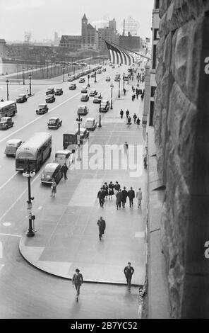 High Angle View of Michigan Avenue, Chicago, Illinois, USA, John Vachon for U.S. Farm Security Administration, Oktober 1940 Stockfoto