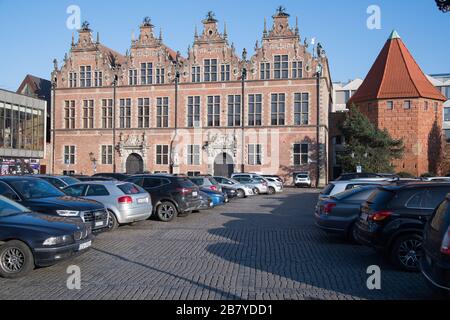 Der niederländische Mannerist Wielka Zbrojownia (die große Waffenschmiede) wurde im XVII. Von Anthonis van Obbergen in der Hauptstadt im historischen Zentrum von Danzig, Polen, erbaut. März Stockfoto