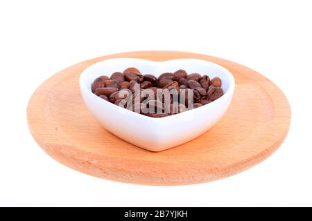 Kaffeebohnen，Nahaufnahme, Studioaufnahme Stockfoto